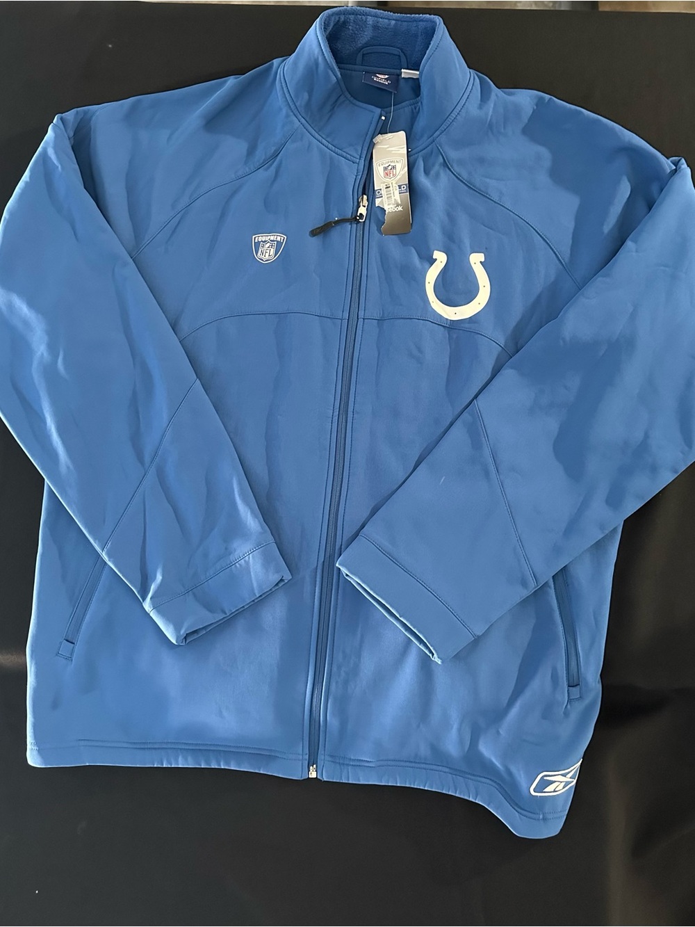 Reebok Blue Colts Softshell Full-Zip Jacket
